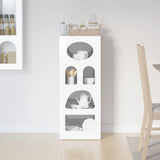 Sideboard High Gloss White 40 x 35 x 100.5 cm Engineered Wood 891298