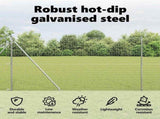 Ground Spike Fence Post 7 pcs Silver Powder-Coated Steel 42004278