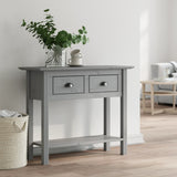 Console Table BODO Grey 90x34.5x73 cm Solid Wood Pine 355073