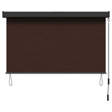 Roller Blind Brown 80 x 250 cm Fabric and Aluminum 42037173