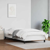 Bed Frame without Mattress White 90x190cm Single Faux Leather 349897