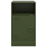 Bedside Cabinets 2 pcs Olive Green 34.5x39x62 cm Steel 841772