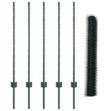 Welded Wire Fence 10 x 1 m PVC-Coated Steel Green Mesh 3336682