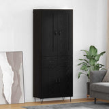 Highboard Black Oak 69.5 x 34 x 180 cm Engineered Wood 3416171