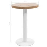 Bistro Table Light Brown 50 cm MDF 286417