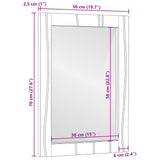 Bathroom Mirror White 50 x 2.5 x 70 cm Rectangular 4018003