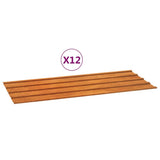 Roof Panels 12 pcs Rusty 100x44 cm Corten Steel 151974
