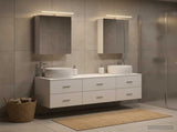 Bathroom Furniture Set 5 pcs White Engineered Wood and Glass 3406991