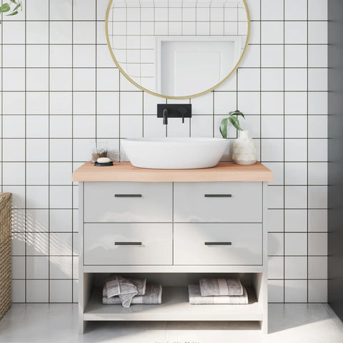 Bathroom Countertop 100x40x cm Untreated Solid Wood 3156034
