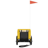 Pet Bike Trailer Yellow and Black Oxford Fabric and Iron 93994