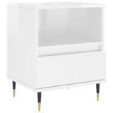 Bedside Cabinets 2 pcs High Gloss White 40x35x50 cm Engineered Wood 830609