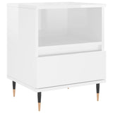 ZNTS Bedside Cabinets 2 pcs High Gloss White 40x35x50 cm Engineered Wood 830609