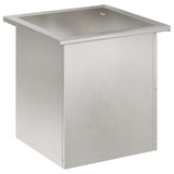 Garden Planter with LED Silver 40 x 40 x 40 cm Stainless Steel 8008134