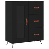Highboard Black 69.5x34x180 cm Engineered Wood 3189478