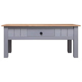 Coffee Table Grey 100x60x43.5 cm Solid Pine Wood Panama Range 282683