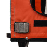 Pet Bike Trailer Orange and Grey Oxford Fabric and Iron 93893