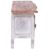 TV Cabinet 120x30x40 cm White Solid Mahogany Wood 283902