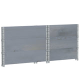 Pallet Collars 3 pcs Grey 80x60 cm Solid Wood Pine 3295364