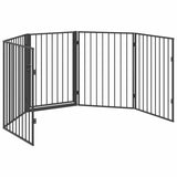 Pet Fireplace Fence Steel Black 242684