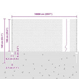 Welded Wire Fence 100 x 1 m Hot-Dip Galvanised Steel 3337072