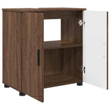 Bathroom Furniture Set 3 pcs Brown Oak Engineered wood & Metal 3392950