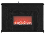 Fireplace with LED Strip Black Oak 63 x 20 x 54.5 cm 8021096