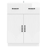 Sideboard High Gloss White 66 x 34.5 x 87 cm Engineered Wood 895329