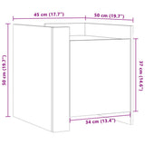 Bedside Cabinet Sonoma Oak 45x50x50 cm Engineered Wood 848299
