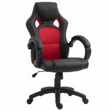 Office Chair Faux Leather Swivel Computer Desk Chair for Home Office with Wheels Armrests Black T3398P328249