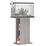 ZNTS Aquarium Stand Grey Sonoma 60.5x36x72.5 cm Engineered Wood 833645