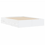 Bed Frame with Drawers without Mattress White 120x190 cm Small Double 3207315