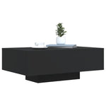 ZNTS Coffee Table with LED Lights Black 85x55x31 cm 836610