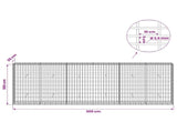 Gabion with 3.5 mm Wire and 5x10 cm Mesh 300x30x100 cm 3462720