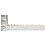 Bookcase Bed without Mattress White 75x190 cm Small Single Solid Wood 3323906
