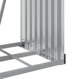Log Holder Light Grey 40x45x170 cm Galvanised Steel 364548