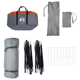 Inner Tent with Roof Grey and Orange 520 x 520 x 190 cm Taffeta 42001186
