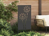 Garden Privacy Screen Black 50 x 140 cm Cold-rolled steel 876280