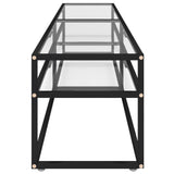 TV Cabinet Transparent 200x40x40.5 cm Tempered Glass 331726