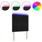 ZNTS LED Headboard Diamond Blocks Design Black 100 cm Velvet 3338510
