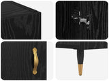 Sideboard Black Oak 90 x 34 x 80 cm Engineered Wood 879581