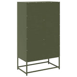 Highboard Olive Green 68x39x123 cm Steel 853360