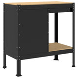 Workbench Black 90 x 49 x 91 cm Engineered Wood and Metal 42020134