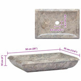 Sink Grey 50x35x10 cm Marble 149164