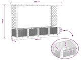 Raised Bed with Trellis and Roof Black 203 x 40 x 138 cm PP 42032544
