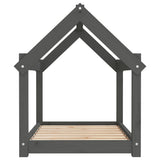 Dog Bed Grey 81x60x70 cm Solid Wood Pine 822209