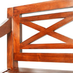 Batavia Bench 98 cm Solid Mahogany Wood Dark Brown 246968