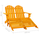 Garden Chair Orange Solid fir wood Large Detachable 315918