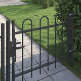 Fence Gate BOXTEL 103 x 124.5 cm Powder-Coated Steel Grey 42008866