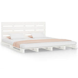 Bed Frame without Mattress White 120x200 cm Solid Wood Pine 3120128