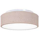 Ceiling Lamp with Spotlights Taupe 38 x 38 x 13.5 cm Fabric 42001217